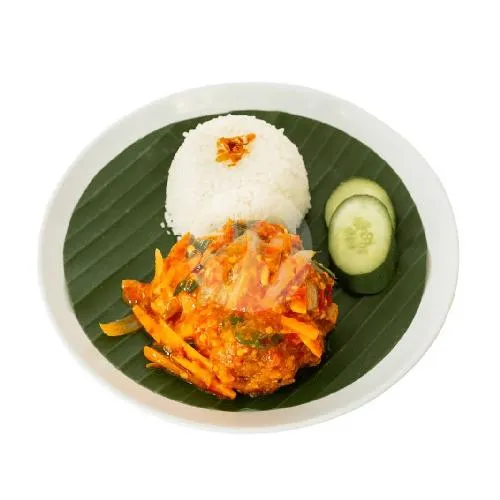 Nasi Ayam Saus Asam Manis